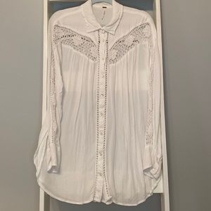 Free People Lace Top in White 🤍 Bohemian